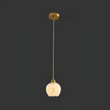 Contemporary Cylinder Alabaster Bedroom Pendant Light Image - 3