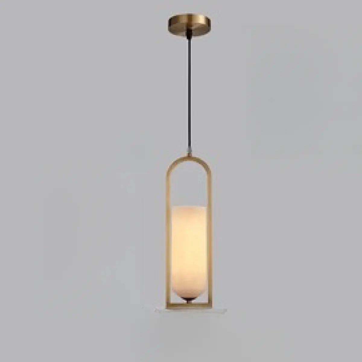 Contemporary Cylinder Alabaster Dining Room Pendant Light Image - 10