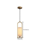 Contemporary Cylinder Alabaster Dining Room Pendant Light #size