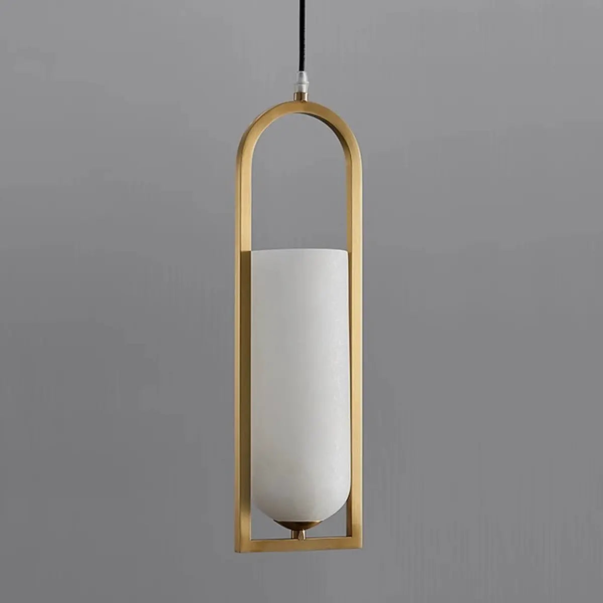 Contemporary Cylinder Alabaster Dining Room Pendant Light Image - 6