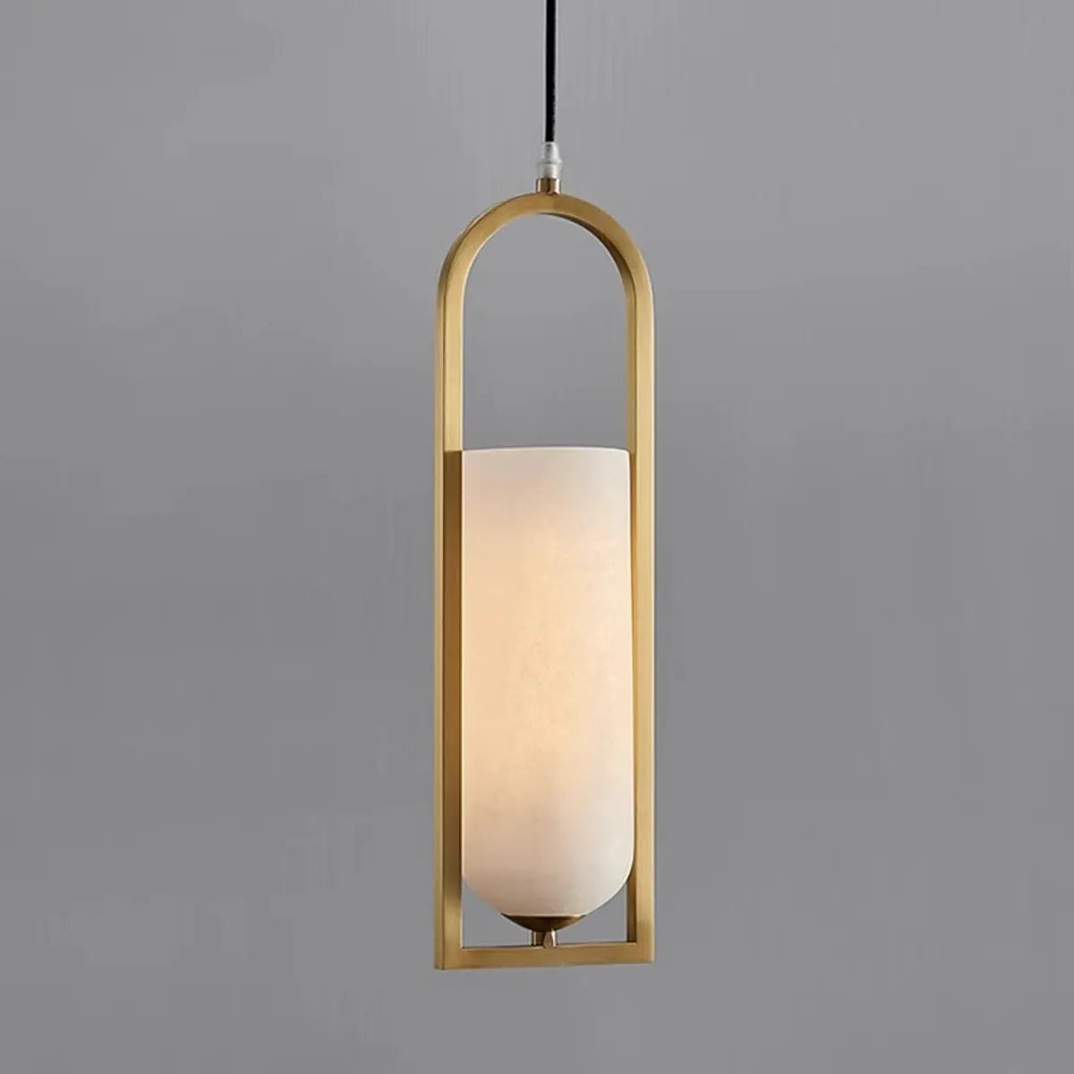 Contemporary Cylinder Alabaster Dining Room Pendant Light Image - 7