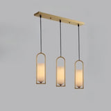 Contemporary Cylinder Alabaster Dining Room Pendant Light Image - 9