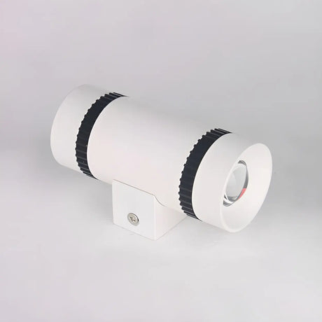 Contemporary Cylinder Aluminum Exterior LED Wall Lamp Image - 1