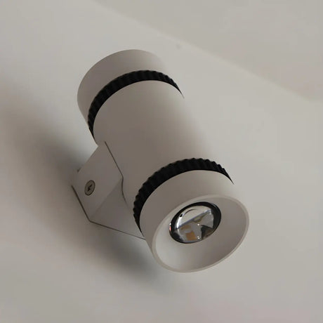 Contemporary Cylinder Aluminum Exterior LED Wall Lamp Image - 2