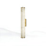 Contemporary Cylinder Marble Alabaster LED White Wall Sconce Image - 2