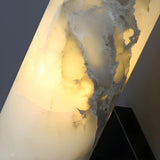 Contemporary Cylinder Marble Alabaster Mini Wall Lamp Image - 10