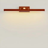 Contemporary Cylinder Walnut Wooden LED Vanity Light Image - 1