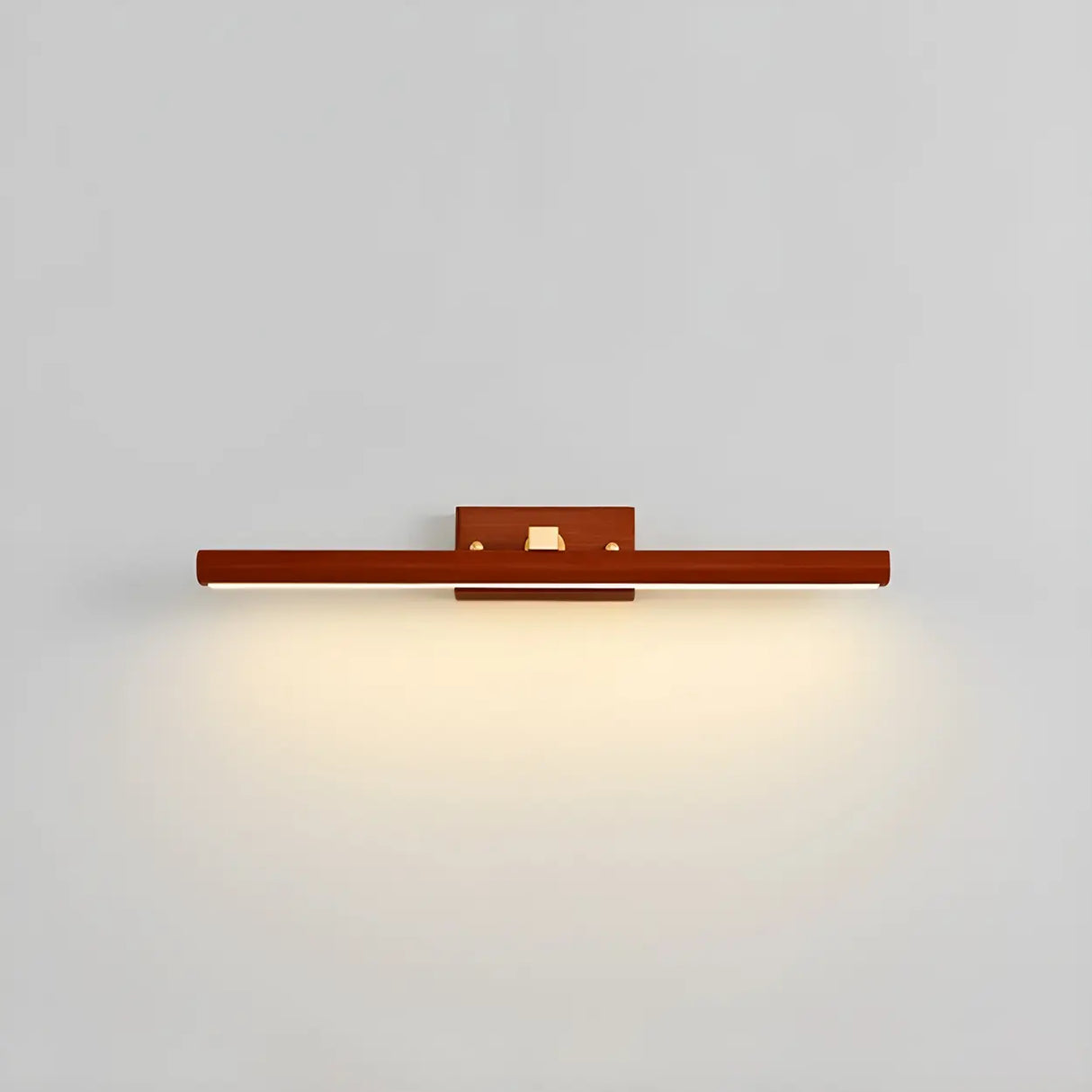 Contemporary Cylinder Walnut Wooden LED Vanity Light Image - 13