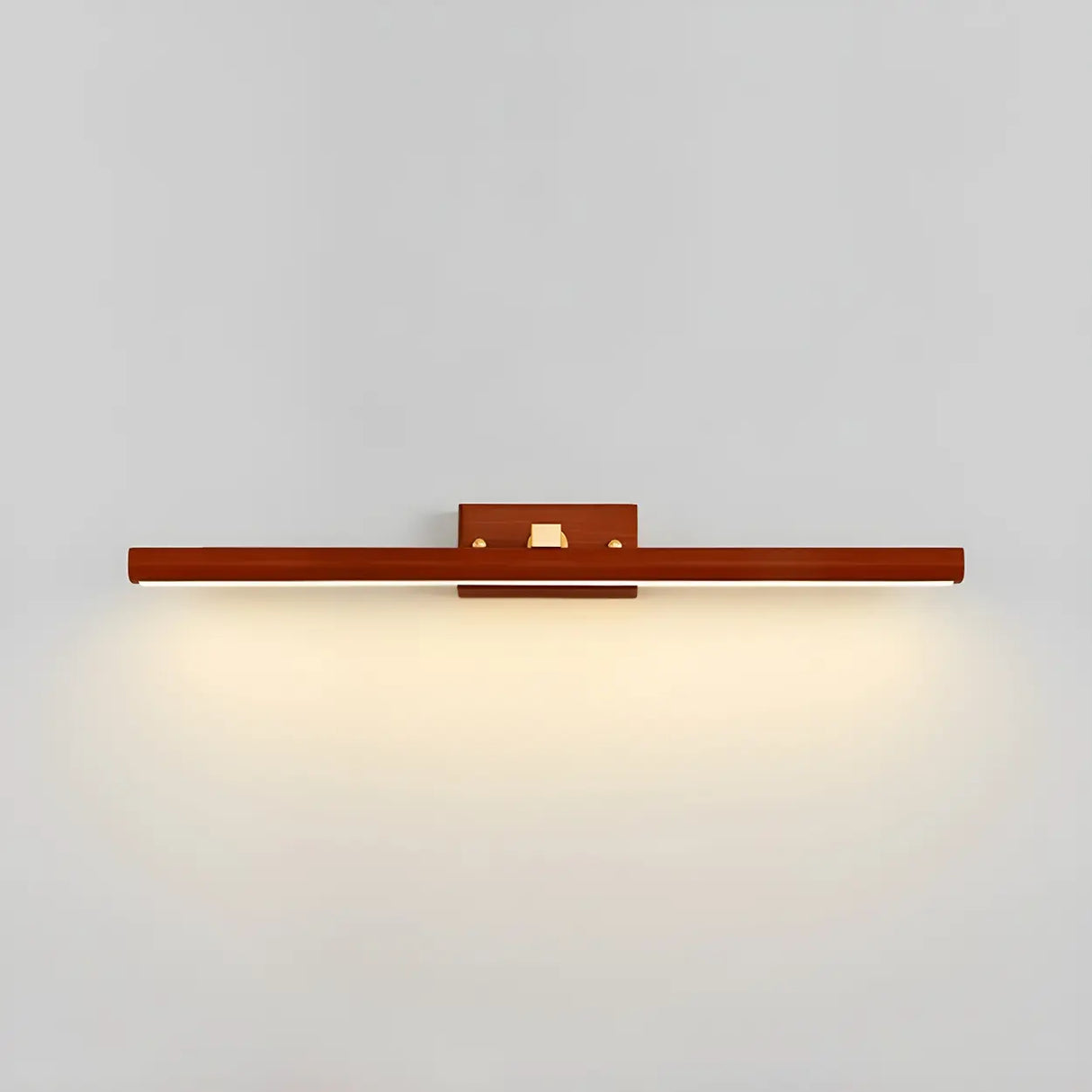 Contemporary Cylinder Walnut Wooden LED Vanity Light Image - 16