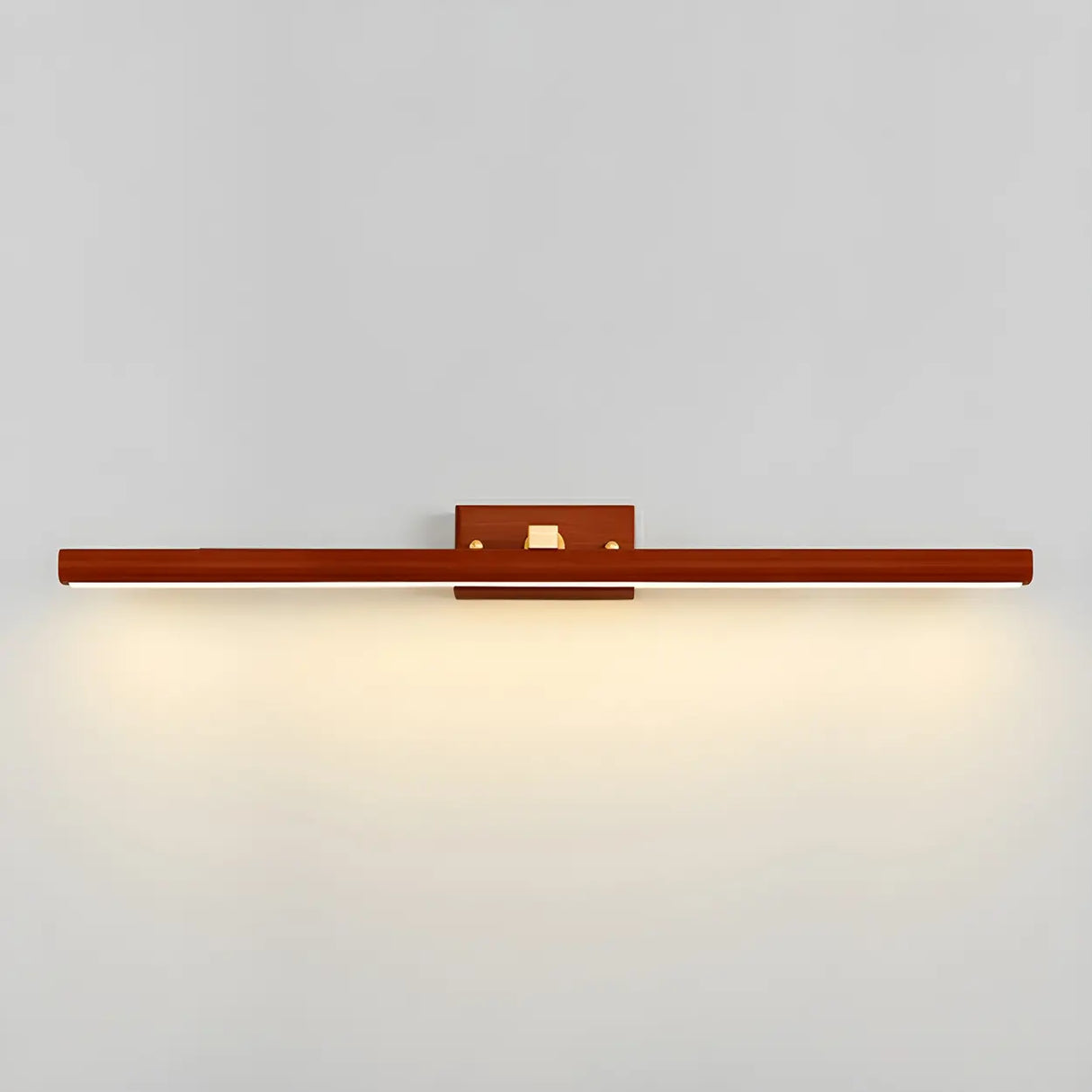 Contemporary Cylinder Walnut Wooden LED Vanity Light Image - 17