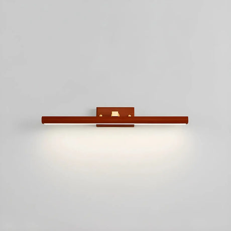 Contemporary Cylinder Walnut Wooden LED Vanity Light Image - 2