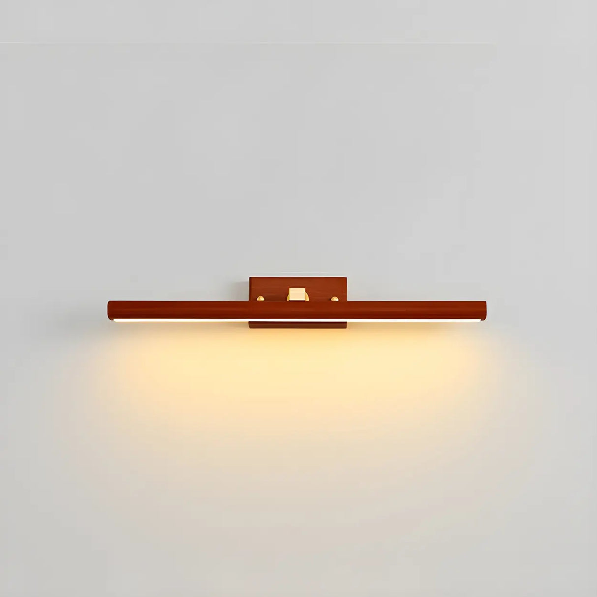 Contemporary Cylinder Walnut Wooden LED Vanity Light Image - 7