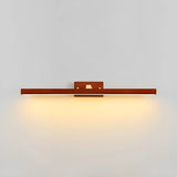 Contemporary Cylinder Walnut Wooden LED Vanity Light Image - 9