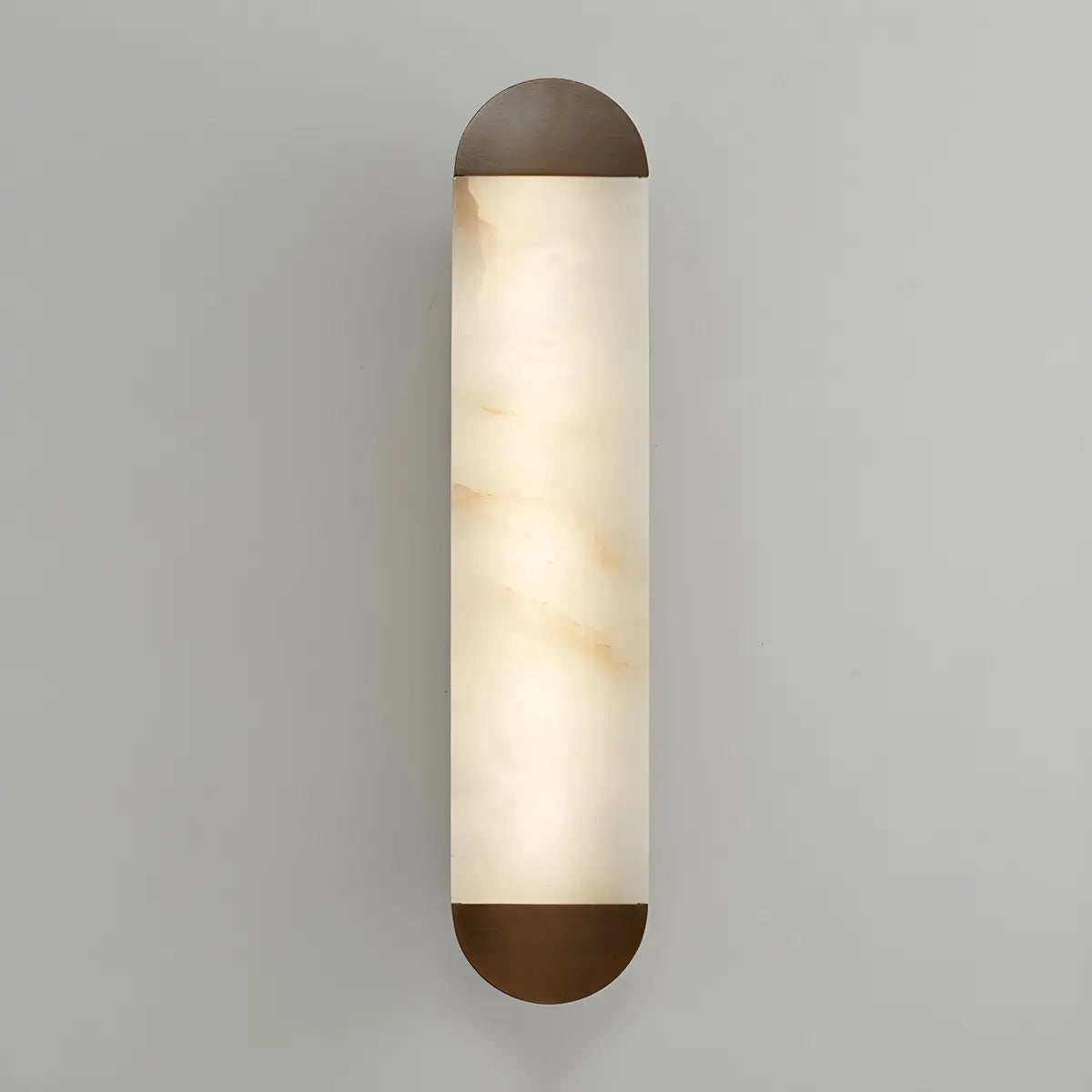 Contemporary Cylindrical White Alabaster Wall Sconce Image - 3