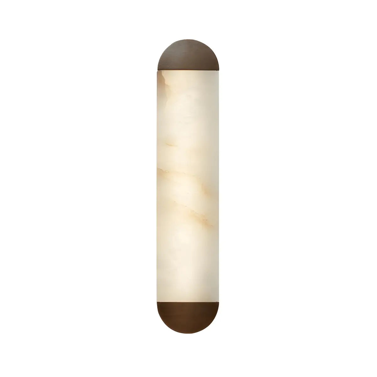 Contemporary Cylindrical White Alabaster Wall Sconce Image - 6