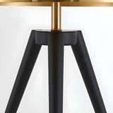 Contemporary Dome Brass Tripod Metal Floor Lamp Image - 7