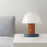 Contemporary Dome Shade Geometric Metal Table Lamp Image - 4