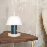 Contemporary Dome Shade Geometric Metal Table Lamp Image - 5