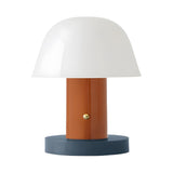 Contemporary Dome Shade Geometric Metal Table Lamp Image - 7