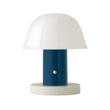 Contemporary Dome Shade Geometric Metal Table Lamp Image - 8