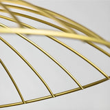 Contemporary Double Layered Gold Wire Pendant Light Image - 6