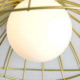 Contemporary Double Layered Gold Wire Pendant Light Image - 8