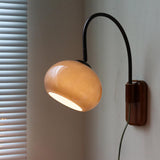 Contemporary Drum Amber Glass Wall Sconce Image - 1