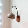 Contemporary Drum Amber Glass Wall Sconce Image - 12