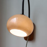 Contemporary Drum Amber Glass Wall Sconce Image - 9