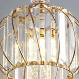 Contemporary Drum Clear Crystal 3 Lights Pendant Light Kit Image - 12