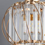 Contemporary Drum Clear Crystal 3 Lights Pendant Light Kit Image - 15