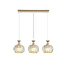 Contemporary Drum Clear Crystal 3 Lights Pendant Light Kit Image - 5