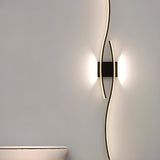 Contemporary Dual Curved LED Wall Sconce Light Image - 1