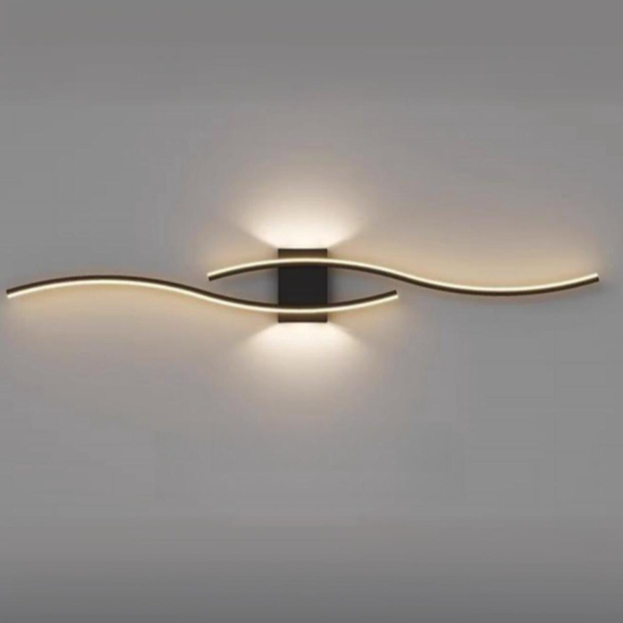 Contemporary Dual Curved LED Wall Sconce Light Image - 10