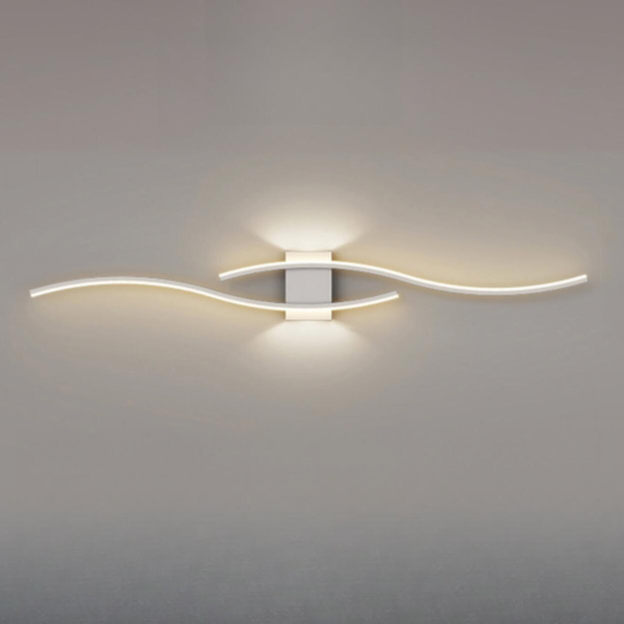 Contemporary Dual Curved LED Wall Sconce Light Image - 5