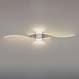 Contemporary Dual Curved LED Wall Sconce Light Image - 5