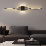 Contemporary Dual Curved LED Wall Sconce Light Image - 6