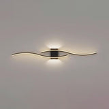 Contemporary Dual Curved LED Wall Sconce Light Image - 7