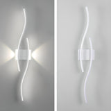 Contemporary Dual Light Bars Wave LED Wall Sconce Image - 14