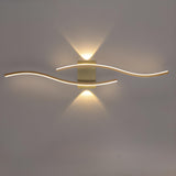 Contemporary Dual Light Bars Wave LED Wall Sconce Image - 15