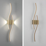 Contemporary Dual Light Bars Wave LED Wall Sconce Image - 16