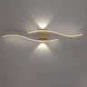 Contemporary Dual Light Bars Wave LED Wall Sconce Image - 17