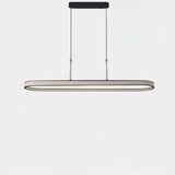 Contemporary Elliptical LED Island Pendant Light Image - 8