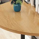 Contemporary Extendable Round Marble Dining Table Steel Base Image - 8