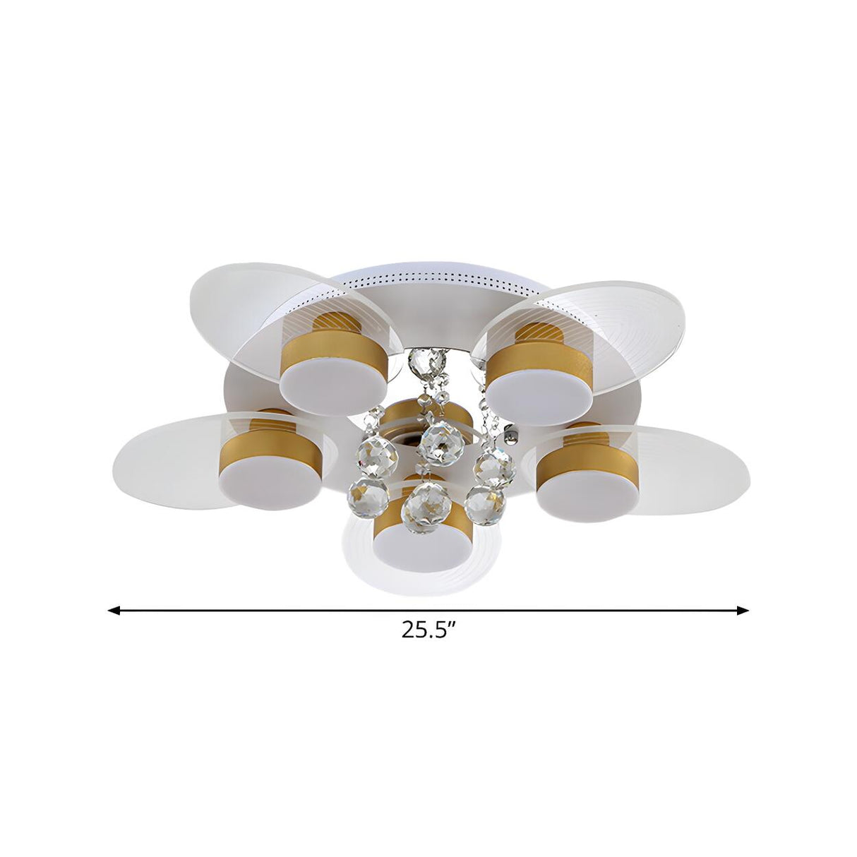 Contemporary Flower Round LED Flush Mount Light 5-Light 