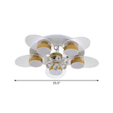 Contemporary Flower Round LED Flush Mount Light 5-Light #size