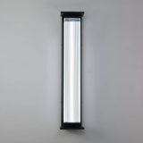 Contemporary Geometric Metal Black Exterior Wall Sconce Image - 10