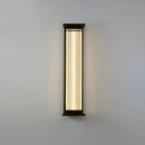 Contemporary Geometric Metal Black Exterior Wall Sconce Image - 15