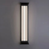 Contemporary Geometric Metal Black Exterior Wall Sconce Image - 16