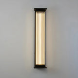 Contemporary Geometric Metal Black Exterior Wall Sconce Image - 18